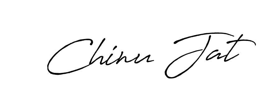 Design your own signature with our free online signature maker. With this signature software, you can create a handwritten (Antro_Vectra_Bolder) signature for name Chinu Jat. Chinu Jat signature style 7 images and pictures png