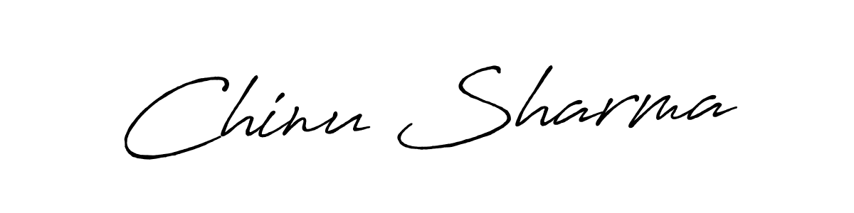 How to make Chinu Sharma name signature. Use Antro_Vectra_Bolder style for creating short signs online. This is the latest handwritten sign. Chinu Sharma signature style 7 images and pictures png