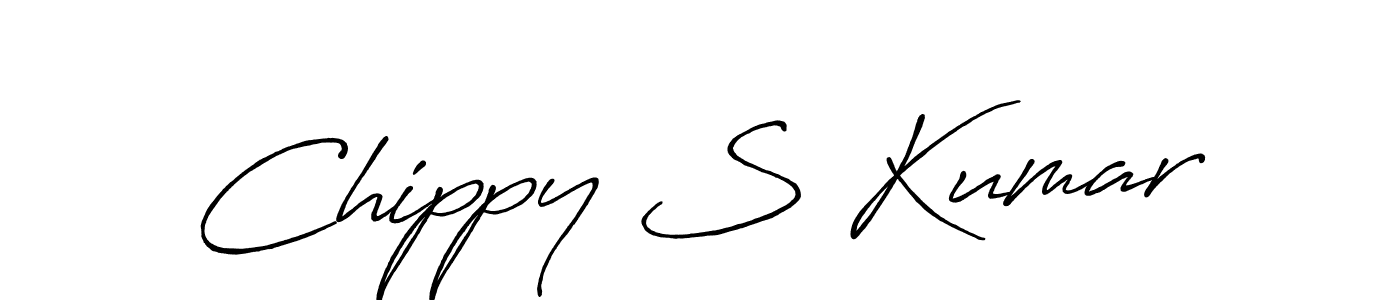 Also You can easily find your signature by using the search form. We will create Chippy S Kumar name handwritten signature images for you free of cost using Antro_Vectra_Bolder sign style. Chippy S Kumar signature style 7 images and pictures png