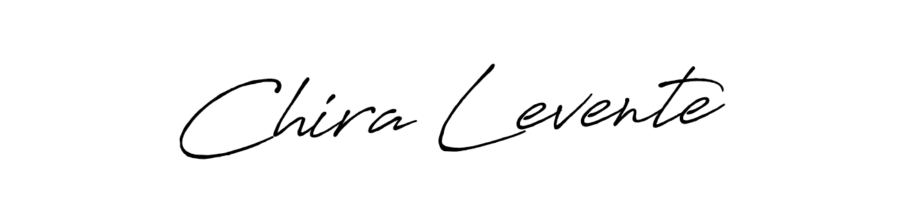 Create a beautiful signature design for name Chira Levente. With this signature (Antro_Vectra_Bolder) fonts, you can make a handwritten signature for free. Chira Levente signature style 7 images and pictures png