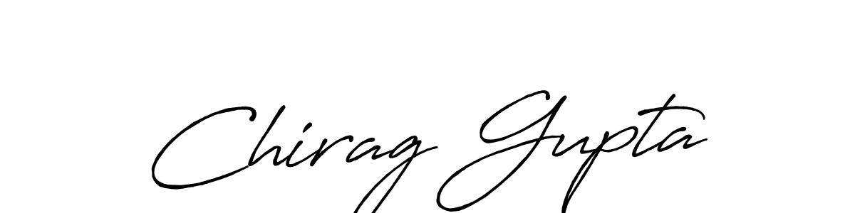 Make a beautiful signature design for name Chirag Gupta. With this signature (Antro_Vectra_Bolder) style, you can create a handwritten signature for free. Chirag Gupta signature style 7 images and pictures png