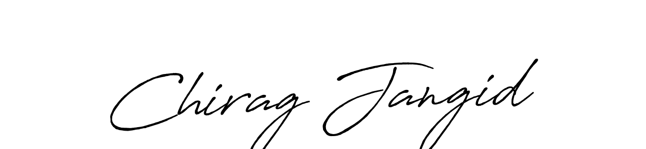 Create a beautiful signature design for name Chirag Jangid. With this signature (Antro_Vectra_Bolder) fonts, you can make a handwritten signature for free. Chirag Jangid signature style 7 images and pictures png