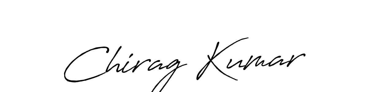 Create a beautiful signature design for name Chirag Kumar. With this signature (Antro_Vectra_Bolder) fonts, you can make a handwritten signature for free. Chirag Kumar signature style 7 images and pictures png