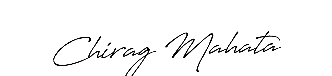 How to make Chirag Mahata name signature. Use Antro_Vectra_Bolder style for creating short signs online. This is the latest handwritten sign. Chirag Mahata signature style 7 images and pictures png