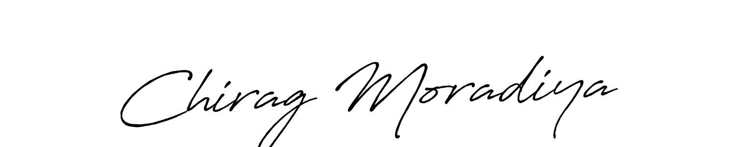 Use a signature maker to create a handwritten signature online. With this signature software, you can design (Antro_Vectra_Bolder) your own signature for name Chirag Moradiya. Chirag Moradiya signature style 7 images and pictures png