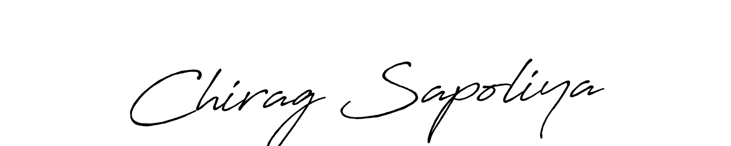 Make a beautiful signature design for name Chirag Sapoliya. With this signature (Antro_Vectra_Bolder) style, you can create a handwritten signature for free. Chirag Sapoliya signature style 7 images and pictures png