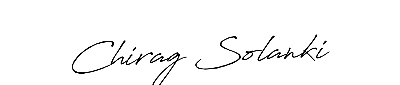 How to make Chirag Solanki name signature. Use Antro_Vectra_Bolder style for creating short signs online. This is the latest handwritten sign. Chirag Solanki signature style 7 images and pictures png