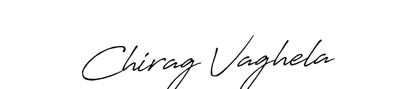 Make a beautiful signature design for name Chirag Vaghela. With this signature (Antro_Vectra_Bolder) style, you can create a handwritten signature for free. Chirag Vaghela signature style 7 images and pictures png