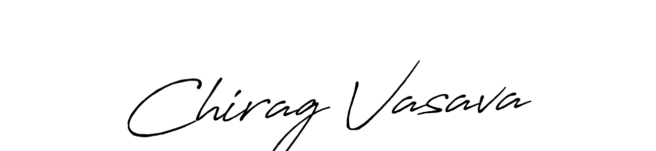 Use a signature maker to create a handwritten signature online. With this signature software, you can design (Antro_Vectra_Bolder) your own signature for name Chirag Vasava. Chirag Vasava signature style 7 images and pictures png