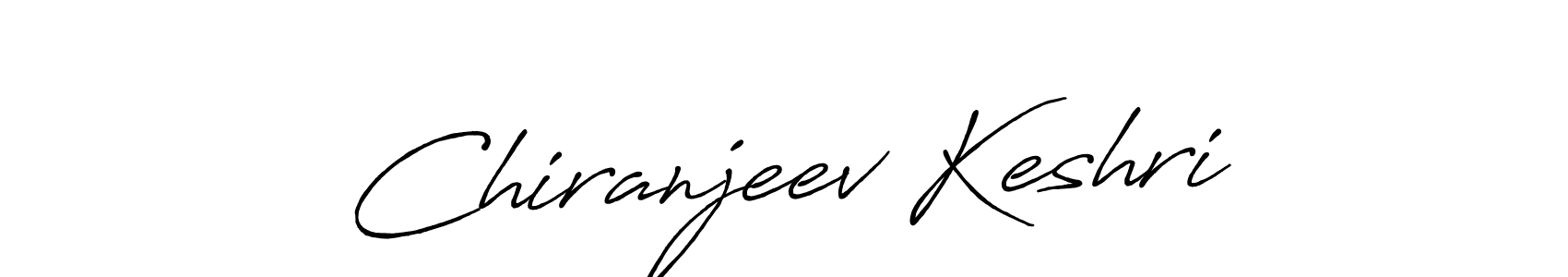 Make a beautiful signature design for name Chiranjeev Keshri. With this signature (Antro_Vectra_Bolder) style, you can create a handwritten signature for free. Chiranjeev Keshri signature style 7 images and pictures png