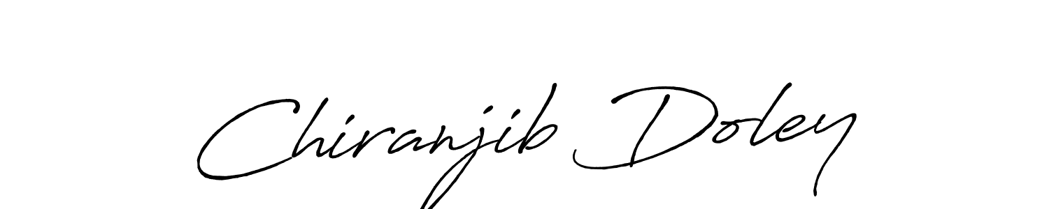 How to make Chiranjib Doley name signature. Use Antro_Vectra_Bolder style for creating short signs online. This is the latest handwritten sign. Chiranjib Doley signature style 7 images and pictures png