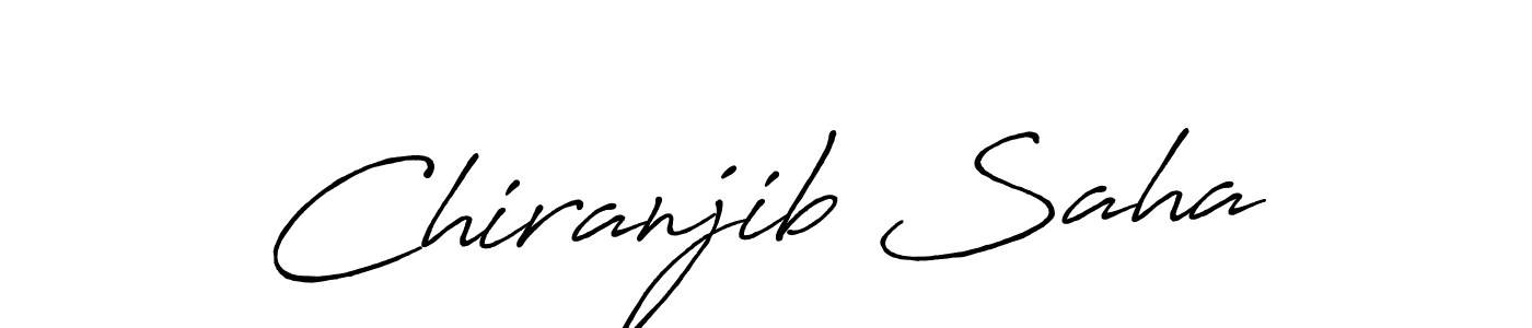 How to make Chiranjib Saha name signature. Use Antro_Vectra_Bolder style for creating short signs online. This is the latest handwritten sign. Chiranjib Saha signature style 7 images and pictures png