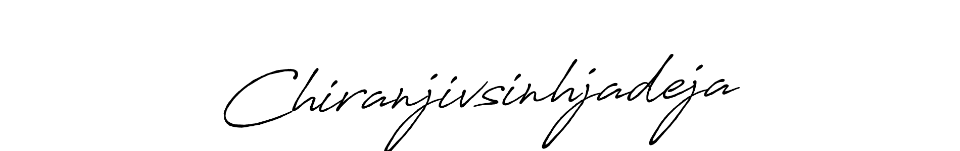 Make a beautiful signature design for name Chiranjivsinhjadeja. With this signature (Antro_Vectra_Bolder) style, you can create a handwritten signature for free. Chiranjivsinhjadeja signature style 7 images and pictures png