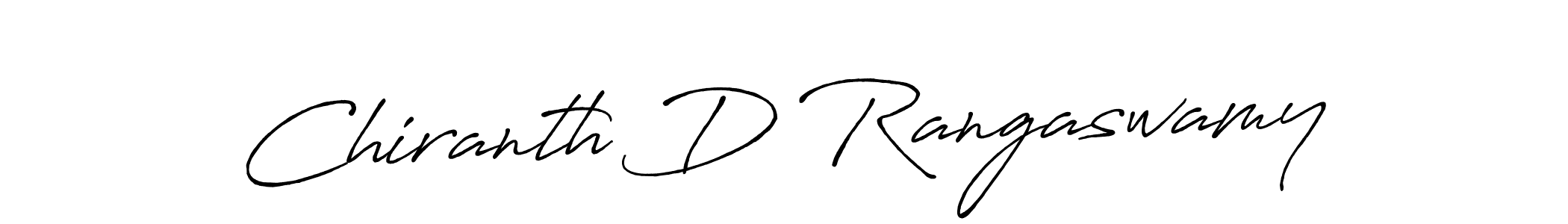 Make a beautiful signature design for name Chiranth D Rangaswamy. With this signature (Antro_Vectra_Bolder) style, you can create a handwritten signature for free. Chiranth D Rangaswamy signature style 7 images and pictures png