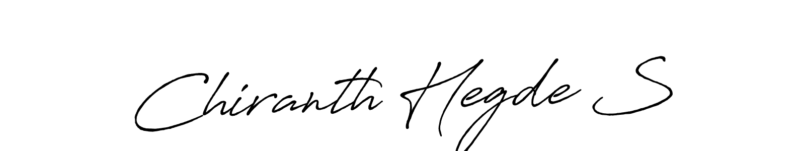 Create a beautiful signature design for name Chiranth Hegde S. With this signature (Antro_Vectra_Bolder) fonts, you can make a handwritten signature for free. Chiranth Hegde S signature style 7 images and pictures png