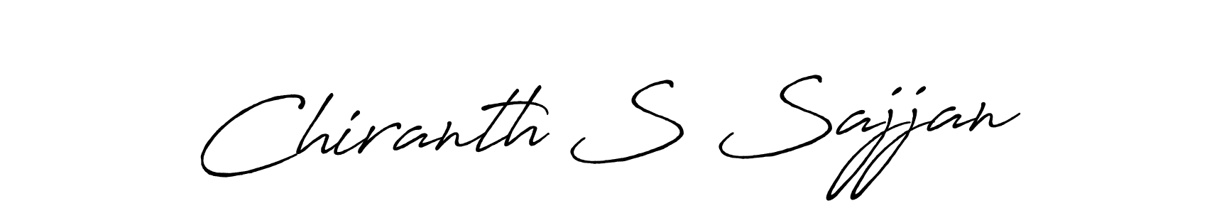 Also we have Chiranth S Sajjan name is the best signature style. Create professional handwritten signature collection using Antro_Vectra_Bolder autograph style. Chiranth S Sajjan signature style 7 images and pictures png
