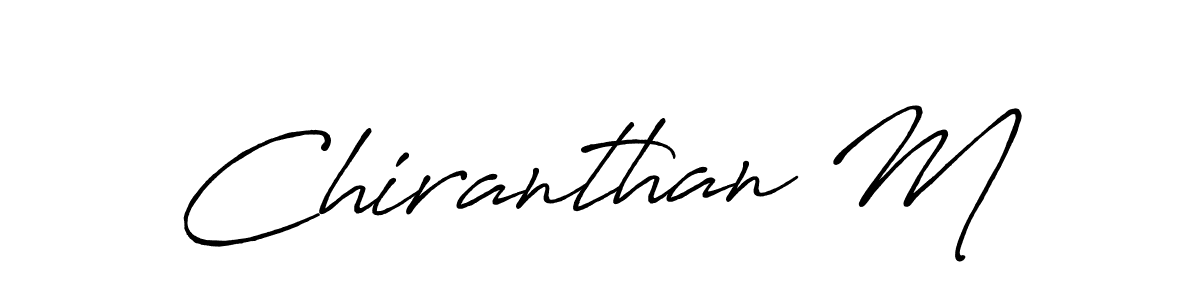 This is the best signature style for the Chiranthan M name. Also you like these signature font (Antro_Vectra_Bolder). Mix name signature. Chiranthan M signature style 7 images and pictures png