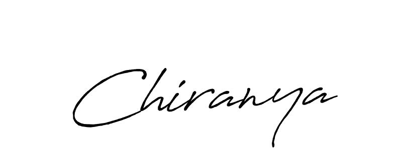 How to make Chiranya signature? Antro_Vectra_Bolder is a professional autograph style. Create handwritten signature for Chiranya name. Chiranya signature style 7 images and pictures png