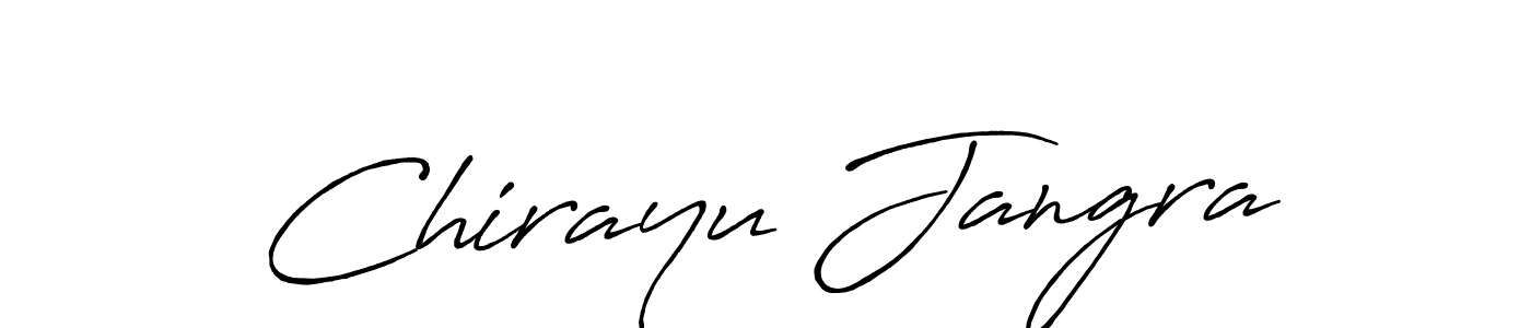 How to make Chirayu Jangra signature? Antro_Vectra_Bolder is a professional autograph style. Create handwritten signature for Chirayu Jangra name. Chirayu Jangra signature style 7 images and pictures png