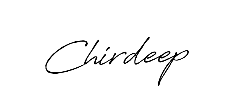 How to make Chirdeep signature? Antro_Vectra_Bolder is a professional autograph style. Create handwritten signature for Chirdeep name. Chirdeep signature style 7 images and pictures png
