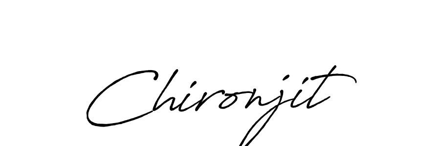How to make Chironjit signature? Antro_Vectra_Bolder is a professional autograph style. Create handwritten signature for Chironjit name. Chironjit signature style 7 images and pictures png