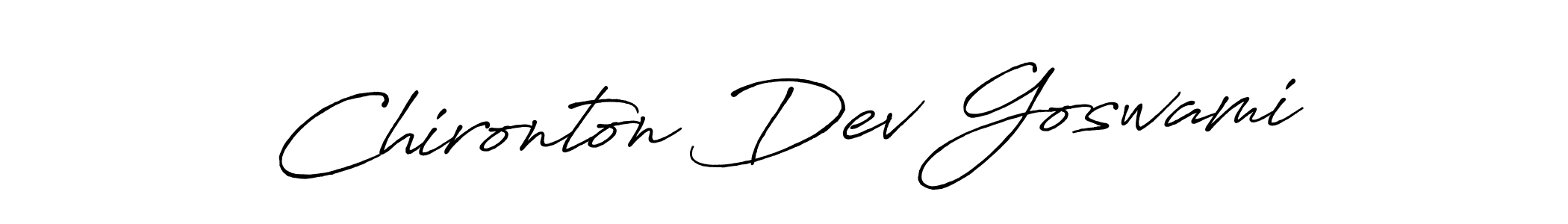 Chironton Dev Goswami stylish signature style. Best Handwritten Sign (Antro_Vectra_Bolder) for my name. Handwritten Signature Collection Ideas for my name Chironton Dev Goswami. Chironton Dev Goswami signature style 7 images and pictures png