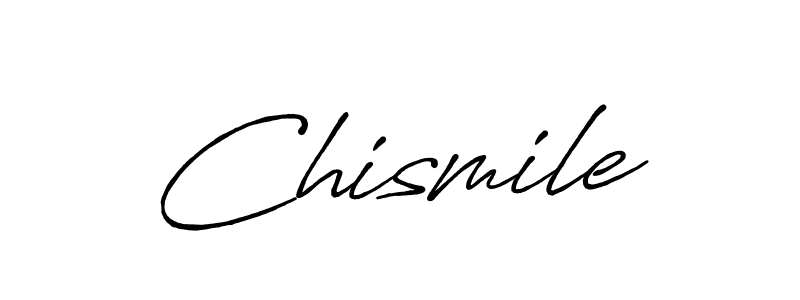 The best way (Antro_Vectra_Bolder) to make a short signature is to pick only two or three words in your name. The name Chismile include a total of six letters. For converting this name. Chismile signature style 7 images and pictures png