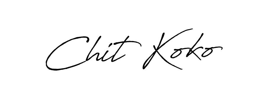 You can use this online signature creator to create a handwritten signature for the name Chit Koko. This is the best online autograph maker. Chit Koko signature style 7 images and pictures png