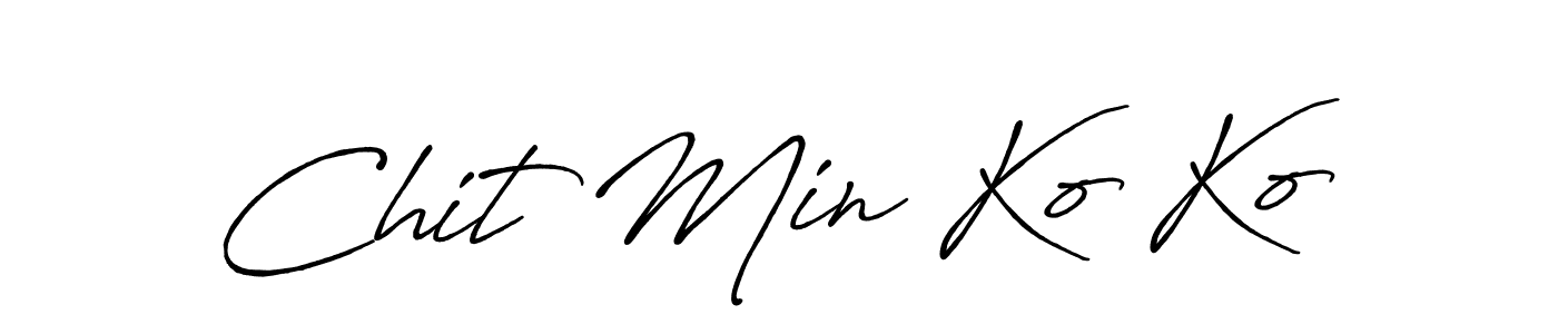if you are searching for the best signature style for your name Chit Min Ko Ko. so please give up your signature search. here we have designed multiple signature styles  using Antro_Vectra_Bolder. Chit Min Ko Ko signature style 7 images and pictures png