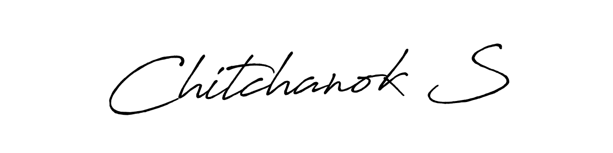 Make a beautiful signature design for name Chitchanok S. With this signature (Antro_Vectra_Bolder) style, you can create a handwritten signature for free. Chitchanok S signature style 7 images and pictures png