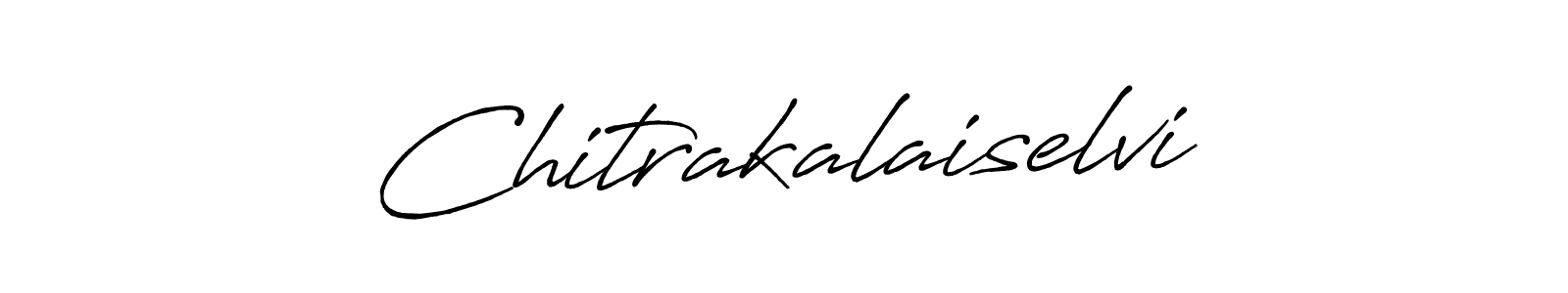 Make a beautiful signature design for name Chitrakalaiselvi. With this signature (Antro_Vectra_Bolder) style, you can create a handwritten signature for free. Chitrakalaiselvi signature style 7 images and pictures png