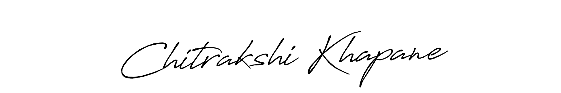 Chitrakshi Khapane stylish signature style. Best Handwritten Sign (Antro_Vectra_Bolder) for my name. Handwritten Signature Collection Ideas for my name Chitrakshi Khapane. Chitrakshi Khapane signature style 7 images and pictures png