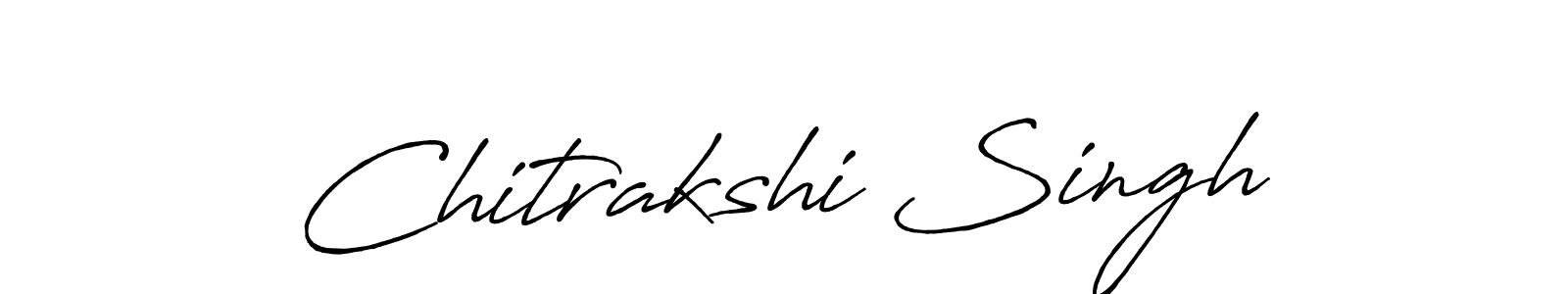 How to make Chitrakshi Singh name signature. Use Antro_Vectra_Bolder style for creating short signs online. This is the latest handwritten sign. Chitrakshi Singh signature style 7 images and pictures png