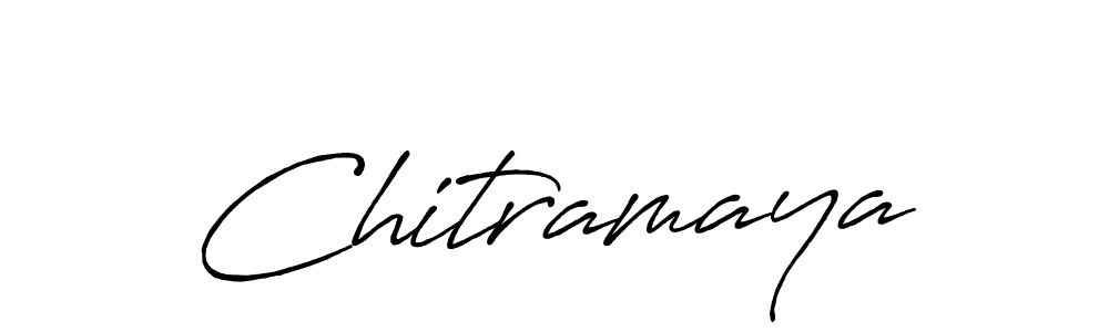 Make a beautiful signature design for name Chitramaya. With this signature (Antro_Vectra_Bolder) style, you can create a handwritten signature for free. Chitramaya signature style 7 images and pictures png