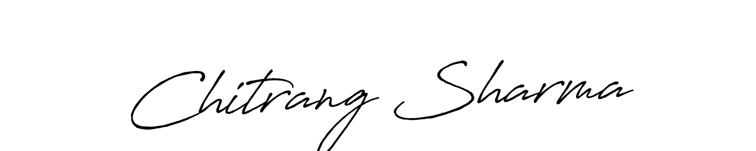 How to Draw Chitrang Sharma signature style? Antro_Vectra_Bolder is a latest design signature styles for name Chitrang Sharma. Chitrang Sharma signature style 7 images and pictures png