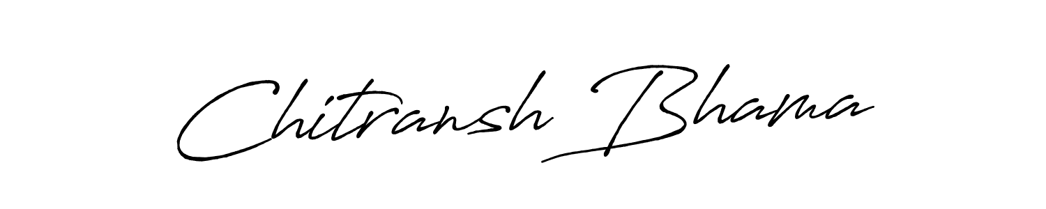 How to make Chitransh Bhama name signature. Use Antro_Vectra_Bolder style for creating short signs online. This is the latest handwritten sign. Chitransh Bhama signature style 7 images and pictures png