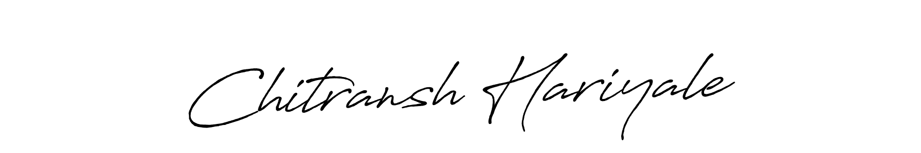 Use a signature maker to create a handwritten signature online. With this signature software, you can design (Antro_Vectra_Bolder) your own signature for name Chitransh Hariyale. Chitransh Hariyale signature style 7 images and pictures png