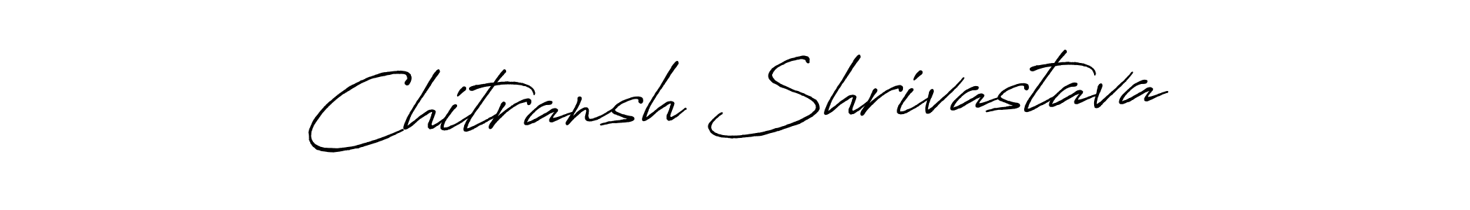 How to make Chitransh Shrivastava name signature. Use Antro_Vectra_Bolder style for creating short signs online. This is the latest handwritten sign. Chitransh Shrivastava signature style 7 images and pictures png