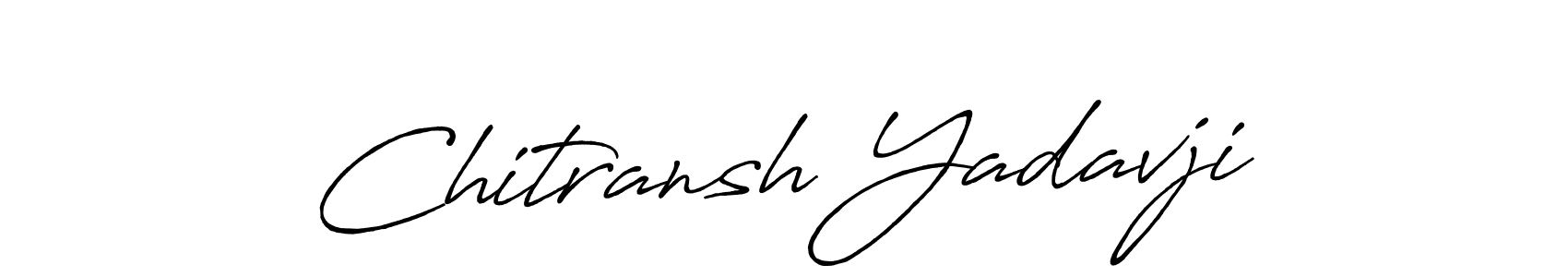 Antro_Vectra_Bolder is a professional signature style that is perfect for those who want to add a touch of class to their signature. It is also a great choice for those who want to make their signature more unique. Get Chitransh Yadavji name to fancy signature for free. Chitransh Yadavji signature style 7 images and pictures png