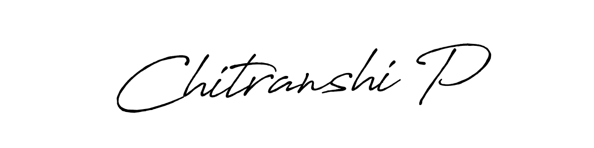 Chitranshi P stylish signature style. Best Handwritten Sign (Antro_Vectra_Bolder) for my name. Handwritten Signature Collection Ideas for my name Chitranshi P. Chitranshi P signature style 7 images and pictures png