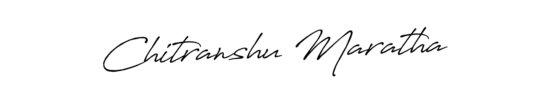 Create a beautiful signature design for name Chitranshu Maratha. With this signature (Antro_Vectra_Bolder) fonts, you can make a handwritten signature for free. Chitranshu Maratha signature style 7 images and pictures png