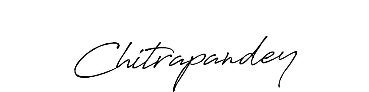 Make a beautiful signature design for name Chitrapandey. With this signature (Antro_Vectra_Bolder) style, you can create a handwritten signature for free. Chitrapandey signature style 7 images and pictures png