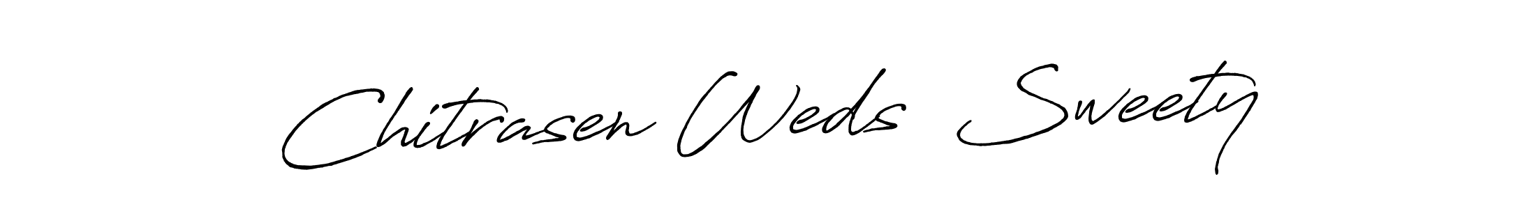 Similarly Antro_Vectra_Bolder is the best handwritten signature design. Signature creator online .You can use it as an online autograph creator for name Chitrasen Weds  Sweety. Chitrasen Weds  Sweety signature style 7 images and pictures png