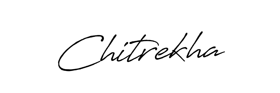 Make a beautiful signature design for name Chitrekha. With this signature (Antro_Vectra_Bolder) style, you can create a handwritten signature for free. Chitrekha signature style 7 images and pictures png
