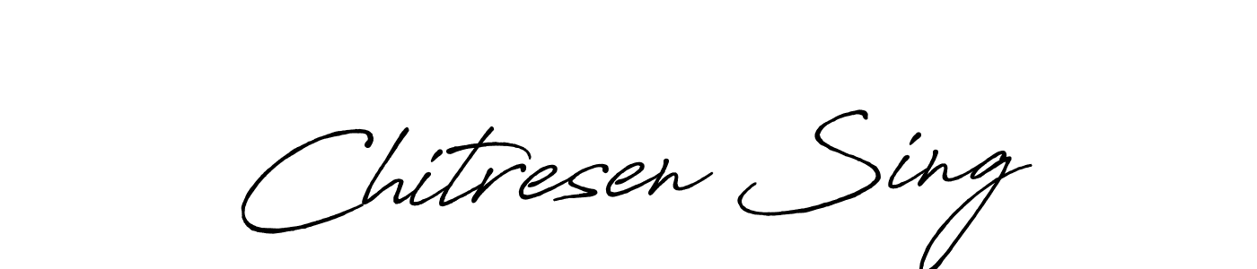 Create a beautiful signature design for name Chitresen Sing. With this signature (Antro_Vectra_Bolder) fonts, you can make a handwritten signature for free. Chitresen Sing signature style 7 images and pictures png
