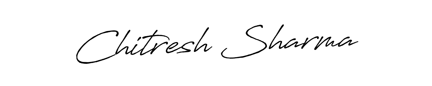 How to Draw Chitresh Sharma signature style? Antro_Vectra_Bolder is a latest design signature styles for name Chitresh Sharma. Chitresh Sharma signature style 7 images and pictures png