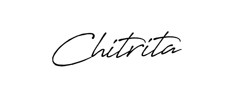if you are searching for the best signature style for your name Chitrita. so please give up your signature search. here we have designed multiple signature styles  using Antro_Vectra_Bolder. Chitrita signature style 7 images and pictures png