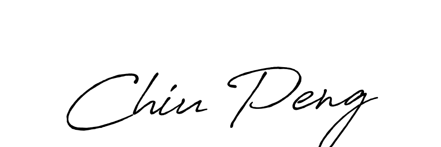 How to make Chiu Peng name signature. Use Antro_Vectra_Bolder style for creating short signs online. This is the latest handwritten sign. Chiu Peng signature style 7 images and pictures png