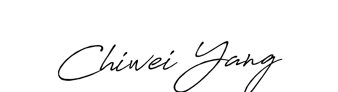 How to make Chiwei Yang name signature. Use Antro_Vectra_Bolder style for creating short signs online. This is the latest handwritten sign. Chiwei Yang signature style 7 images and pictures png