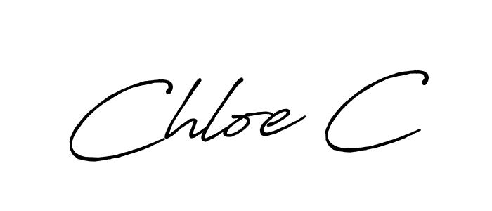 Chloe C stylish signature style. Best Handwritten Sign (Antro_Vectra_Bolder) for my name. Handwritten Signature Collection Ideas for my name Chloe C. Chloe C signature style 7 images and pictures png